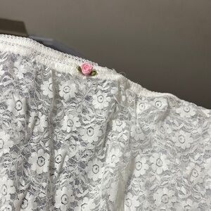 Elegant White Lace Women's Intimate/ bathing suit cover skirt